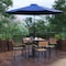 Flash Furniture Patio Set-35" Table-4 Chairs-Navy Umbrella-Base XU-DG-810060064-UB19BNV-GG - alternate 1